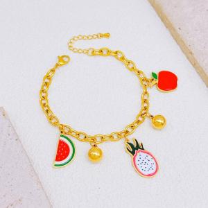 Stainless Steel Gold-plating Bracelet - KB204084-SXSJ