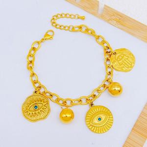 Stainless Steel Gold-plating Bracelet - KB204085-SXSJ