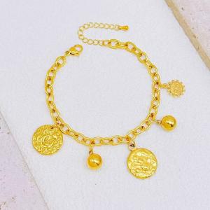 Stainless Steel Gold-plating Bracelet - KB204086-SXSJ