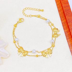 Stainless Steel Gold-plating Bracelet - KB204090-SXSJ