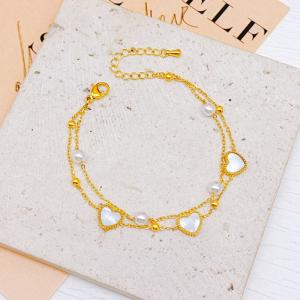 Stainless Steel Gold-plating Bracelet - KB204091-SXSJ