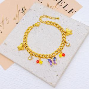 Stainless Steel Gold-plating Bracelet - KB204092-SXSJ