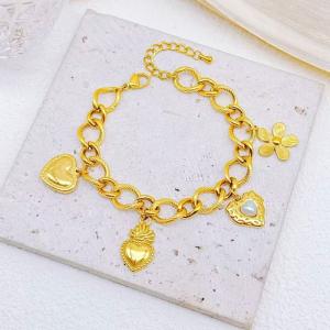 Stainless Steel Gold-plating Bracelet - KB204094-SXSJ