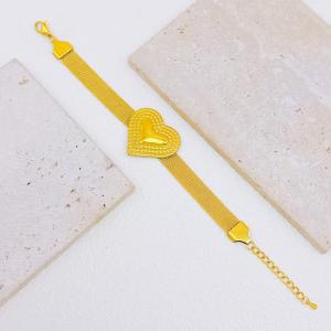 Stainless Steel Gold-plating Bracelet - KB204096-SXSJ