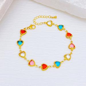 Stainless Steel Stone Bracelet - KB204100-SXSJ