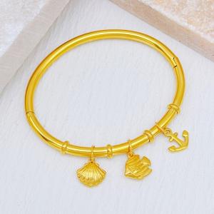 Stainless Steel Gold-plating Bangle - KB204105-SXSJ