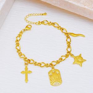 Stainless Steel Gold-plating Bracelet - KB204108-SXSJ