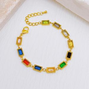 Stainless Steel Stone Bracelet - KB204112-SXSJ