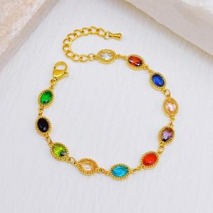 Stainless Steel Stone Bracelet - KB204113-SXSJ