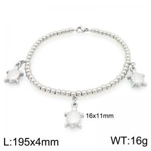 Fashionable ocean style turtle pendant bead bracelet - KB204408-Z