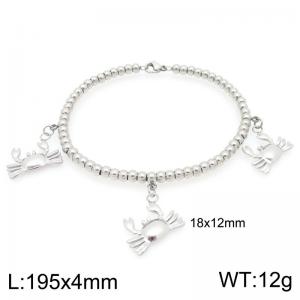 Fashionable ocean style crab pendant bead bracelet - KB204410-Z