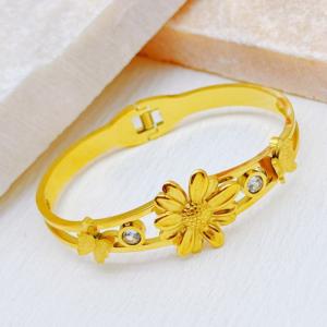 Stainless Steel Gold-plating Bangle - KB204422-SXSJ