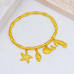 Stainless Steel Gold-plating Bangle - KB204424-SXSJ