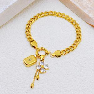 Stainless Steel Gold-plating Bracelet - KB204426-SXSJ