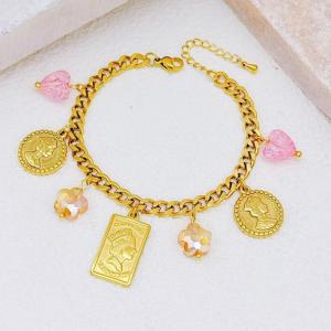 Stainless Steel Gold-plating Bracelet - KB204429-SXSJ