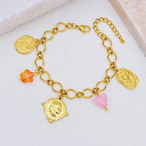 Stainless Steel Gold-plating Bracelet - KB204430-SXSJ