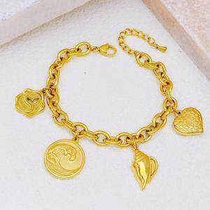 Stainless Steel Gold-plating Bracelet - KB204431-SXSJ