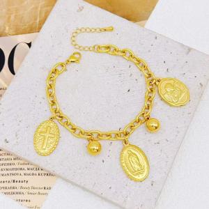 Stainless Steel Gold-plating Bracelet - KB204432-SXSJ