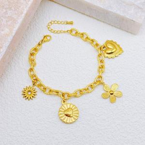 Stainless Steel Gold-plating Bracelet - KB204435-SXSJ