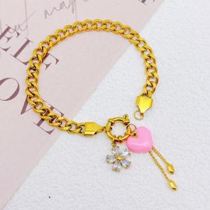 Stainless Steel Gold-plating Bracelet - KB204438-SXSJ