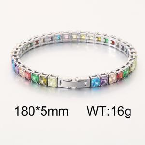 Stainless Steel Stone Bracelet - KB204443-CALY
