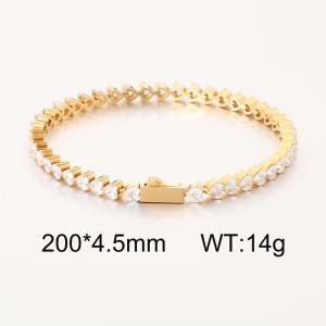Stainless Steel Stone Bracelet - KB204450-CALY