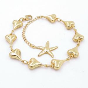 Stainless Steel Gold-plating Bracelet - KB204576-AQ