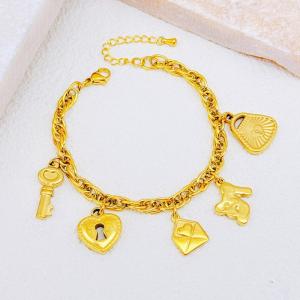 Stainless Steel Gold-plating Bracelet - KB205161-SXSJ