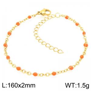 Stainless Steel Bracelets Beads Link Cable Chain Gold Color Metal Chains For Women Jewelry Gifts - KB205171-Z
