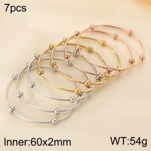 Stainless Steel Gold-plating Bangle - KB205440-LO