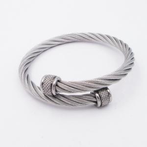 Stainless Steel Wire Bangle - KB205467-XY