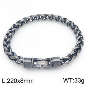 Fashionable and personalized stainless steel retro color flower basket chain bracelet with round rotatable jewelry buckle - KB205494-KFC