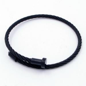 Stainless Steel Wire Bangle - KB205540-SP