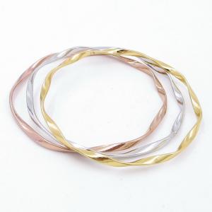 Stainless Steel Gold-plating Bangle - KB205542-SP