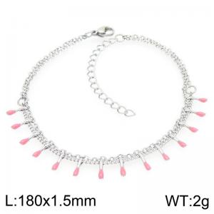 Fashionable and personalized colored adhesive matchstick chain stainless steel bracelet - KB205558-Z
