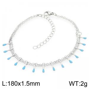 Fashionable and personalized colored adhesive matchstick chain stainless steel bracelet - KB205560-Z