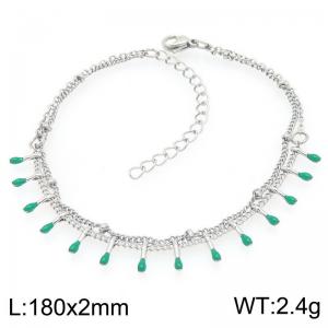 Fashionable and personalized colored adhesive matchstick chain stainless steel bracelet - KB205564-Z