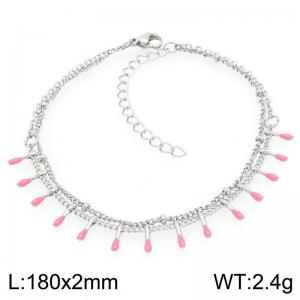 Fashionable and personalized colored adhesive matchstick chain stainless steel bracelet - KB205565-Z