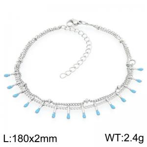 Fashionable and personalized colored adhesive matchstick chain stainless steel bracelet - KB205567-Z