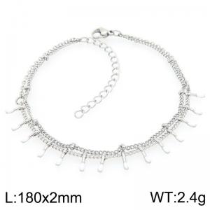 Fashionable and personalized colored adhesive matchstick chain stainless steel bracelet - KB205568-Z