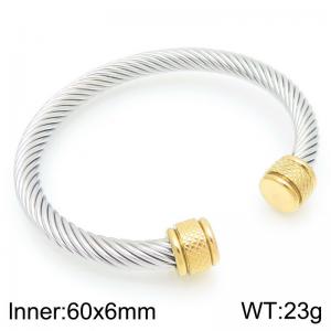 Stainless Steel Wire Bangle - KB205623-XY