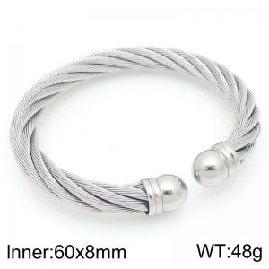 Stainless Steel Wire Bangle - KB205625-XY