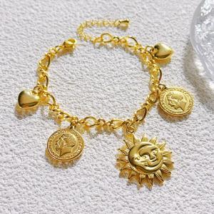 Stainless Steel Gold-plating Bracelet - KB205826-SXSJ