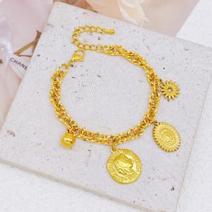 Stainless Steel Gold-plating Bracelet - KB205827-SXSJ