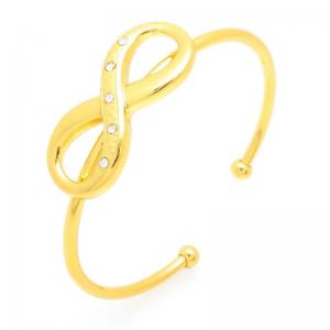 Stainless Steel Gold-plating Bangle - KB205834-TLA