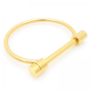 Stainless Steel Gold-plating Bangle - KB205835-TLA