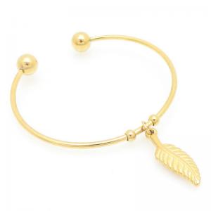 Stainless Steel Gold-plating Bangle - KB205837-TLA