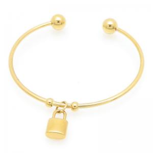 Stainless Steel Gold-plating Bangle - KB205838-TLA