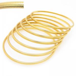 Stainless Steel Gold-plating Bangle - KB205840-TLA