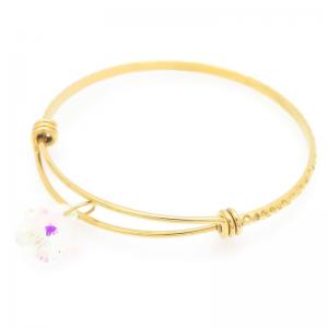 Stainless Steel Gold-plating Bangle - KB205842-TLA